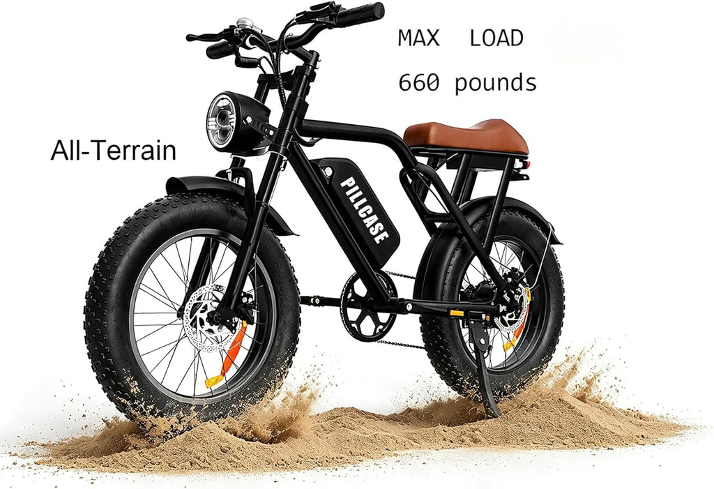 1500W Peak Electric Bike for Adults – 33 MPH Fat Tire E-Bike, Up to 75 Miles Range, Full Suspension, 7-Speed