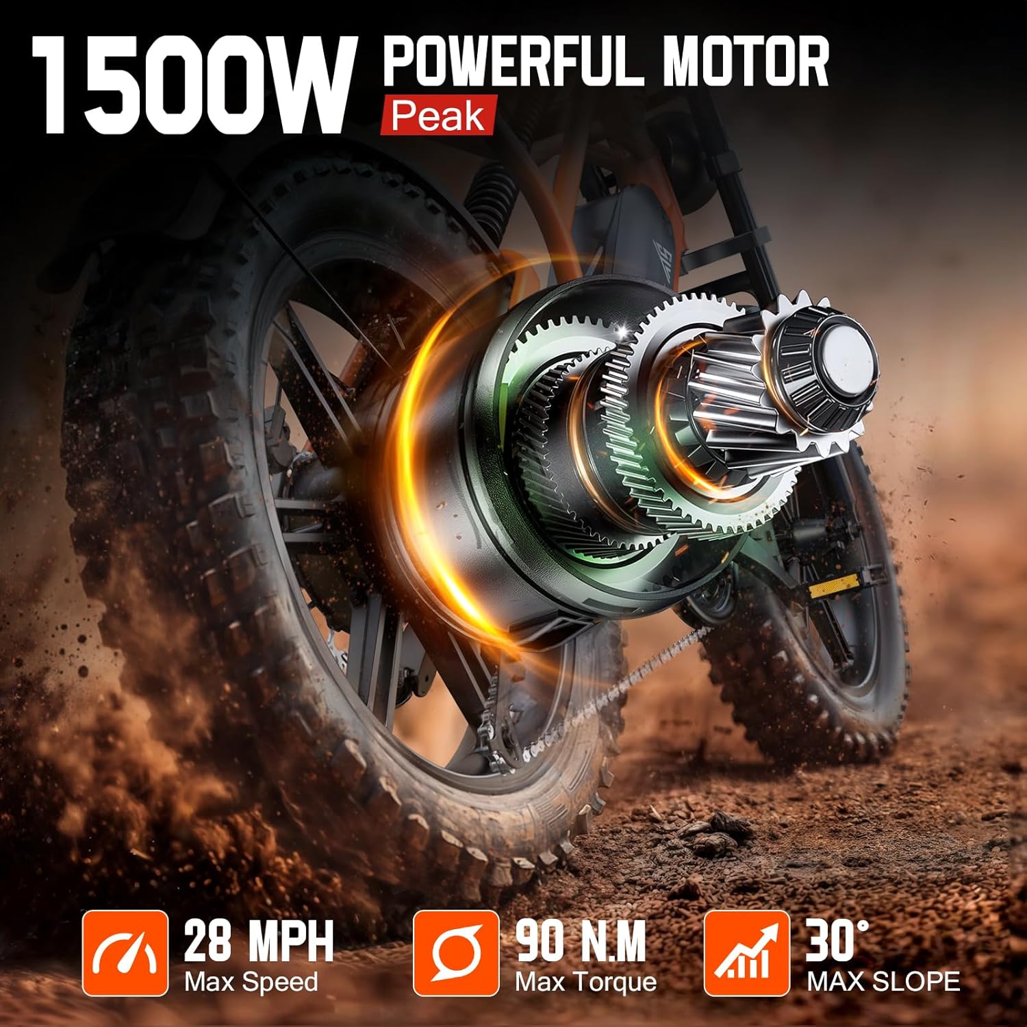 Adult 20" Fat Tire All-Terrain Electric Bike – High-Power Off-Road E-Bike with Long-Range Performance