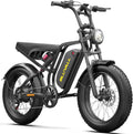 Electric Fat Tire Bike for Adults, Full Suspension All-Terrain E-Bike, 20-Inch Wheels, Hydraulic Brakes, Multi-Speed Drivetrain