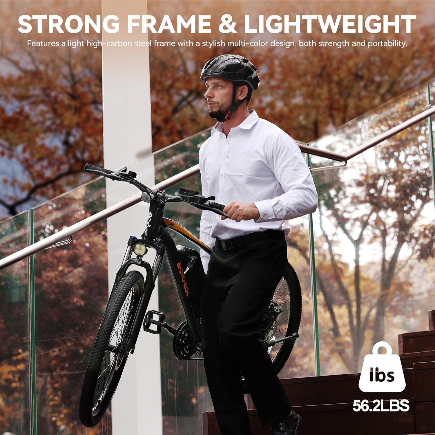 1200W Peak Electric Mountain Bike for Adults – 21-Speed E-Bike, 20+ MPH Top Speed, Up to 55 Miles Range