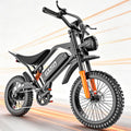 Electric Off-Road Bike for Adults, Full Suspension All-Terrain E-Bike, Hydraulic Brakes, Multi-Speed Drivetrain