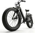 24" Fat Tire Electric Mountain Bike for Adults – All-Terrain E-Bike with Dual Suspension & 7-Speed Gear System