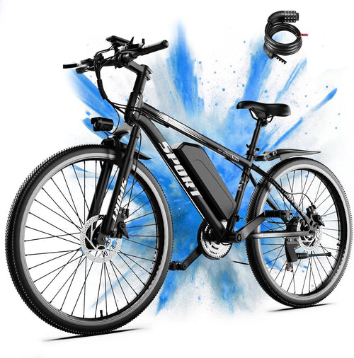 1500W Peak Electric Mountain Bike for Adults – 26-Inch Commuter E-Bike with 7-Speed Gears, Up to 25 MPH & 65-Mile Range