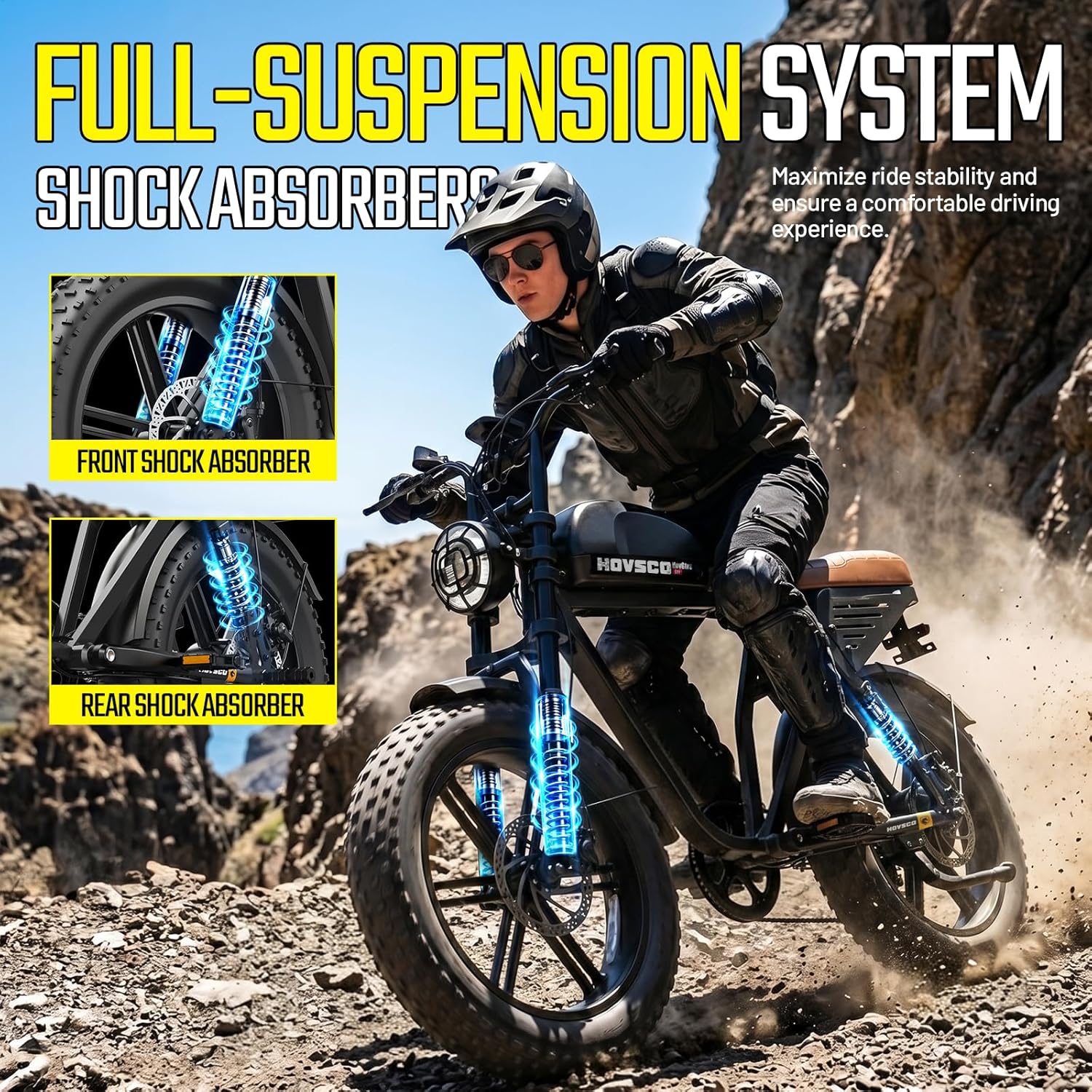 20" Fat Tire Electric Bike for Adults – All-Terrain E-Bike with Hydraulic Disc Brakes & Long-Range Capability