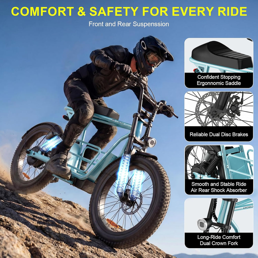1000W Peak Electric Scooter with Seat for Adults – 20 MPH, Up to 25 Miles Range, Cargo Basket, UL Certified