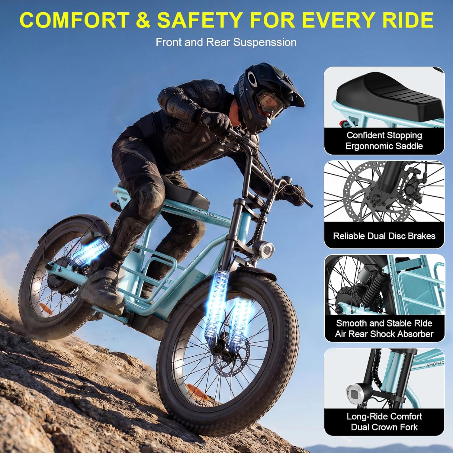 1000W Peak Electric Scooter with Seat for Adults – 20 MPH, Up to 25 Miles Range, Cargo Basket, UL Certified