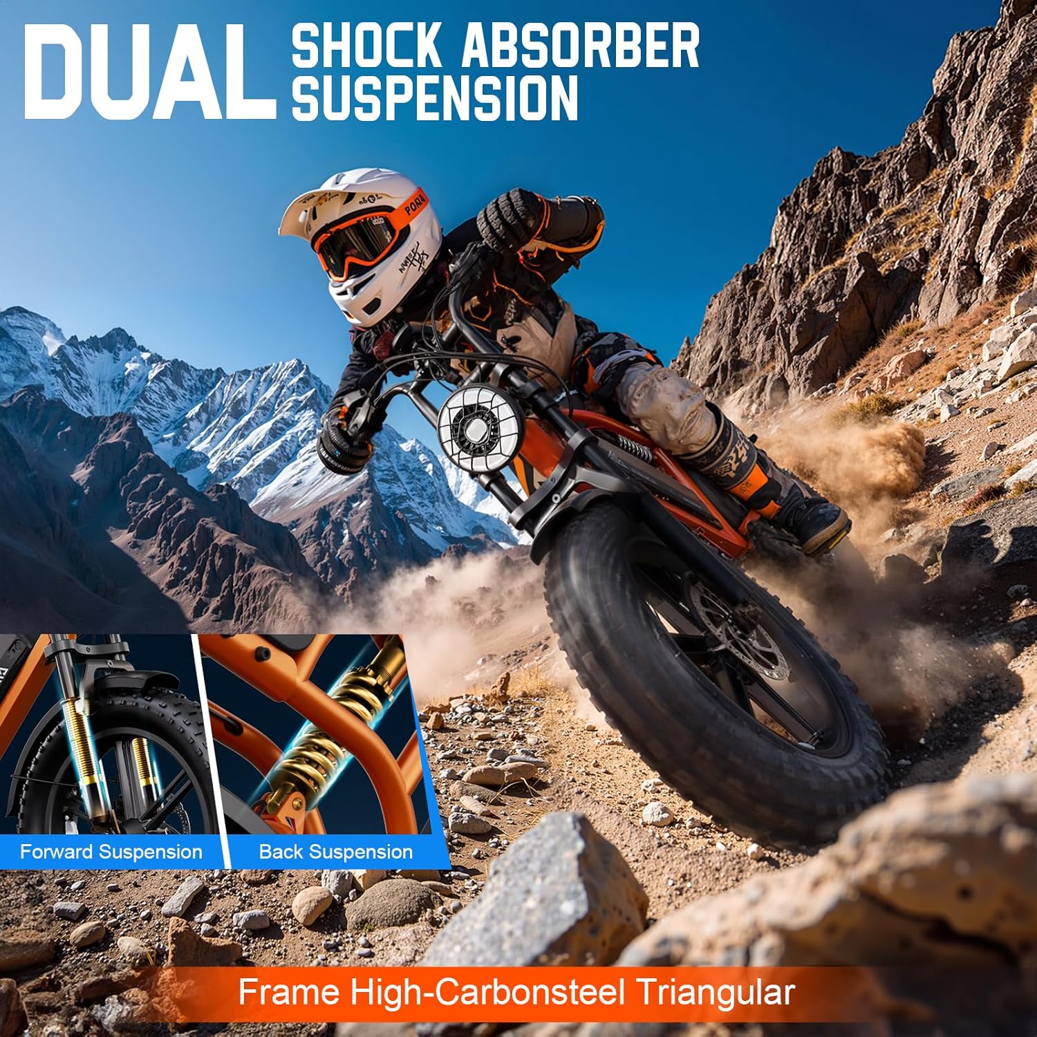 Adult 20" Fat Tire All-Terrain Electric Bike – High-Power Off-Road E-Bike with Long-Range Performance