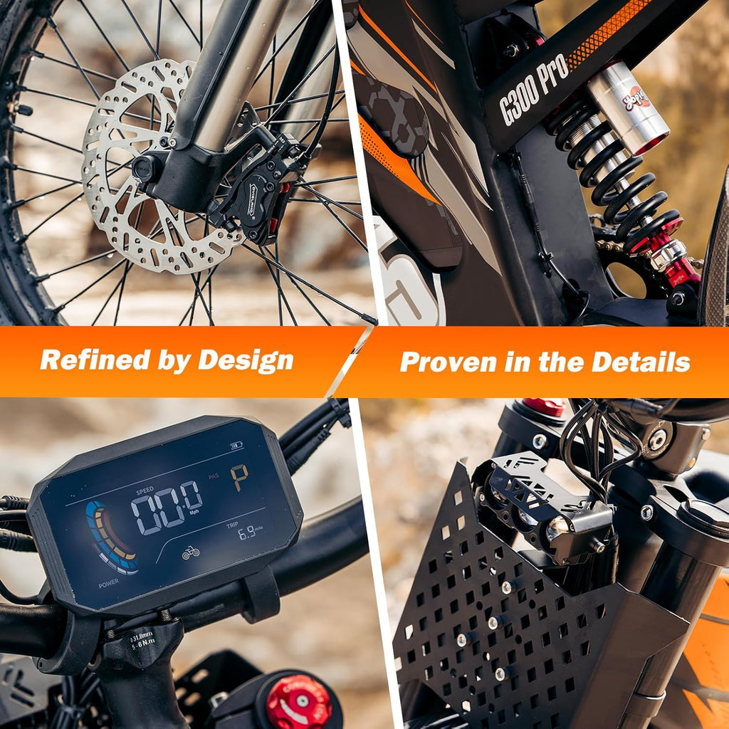 Electric Dirt Bike for Adults, 6500W Motor, Up to 50 MPH, 70-Mile Range, Hydraulic Brakes, Heavy-Duty Off-Road E-Bike