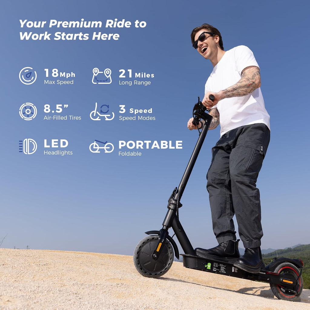 Electric Scooter Adults, 500W/1500W Motor, 18/21/25 Max MPH, 21/28 Miles Max Range, APP Control, Double Braking Systems