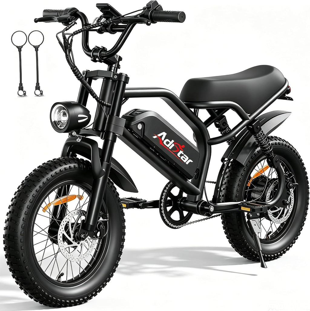 16-Inch Fat Tire Electric Bike for Adults, Full Suspension All-Terrain E-Bike, Long-Range Commuter & Outdoor Electric Bicycle