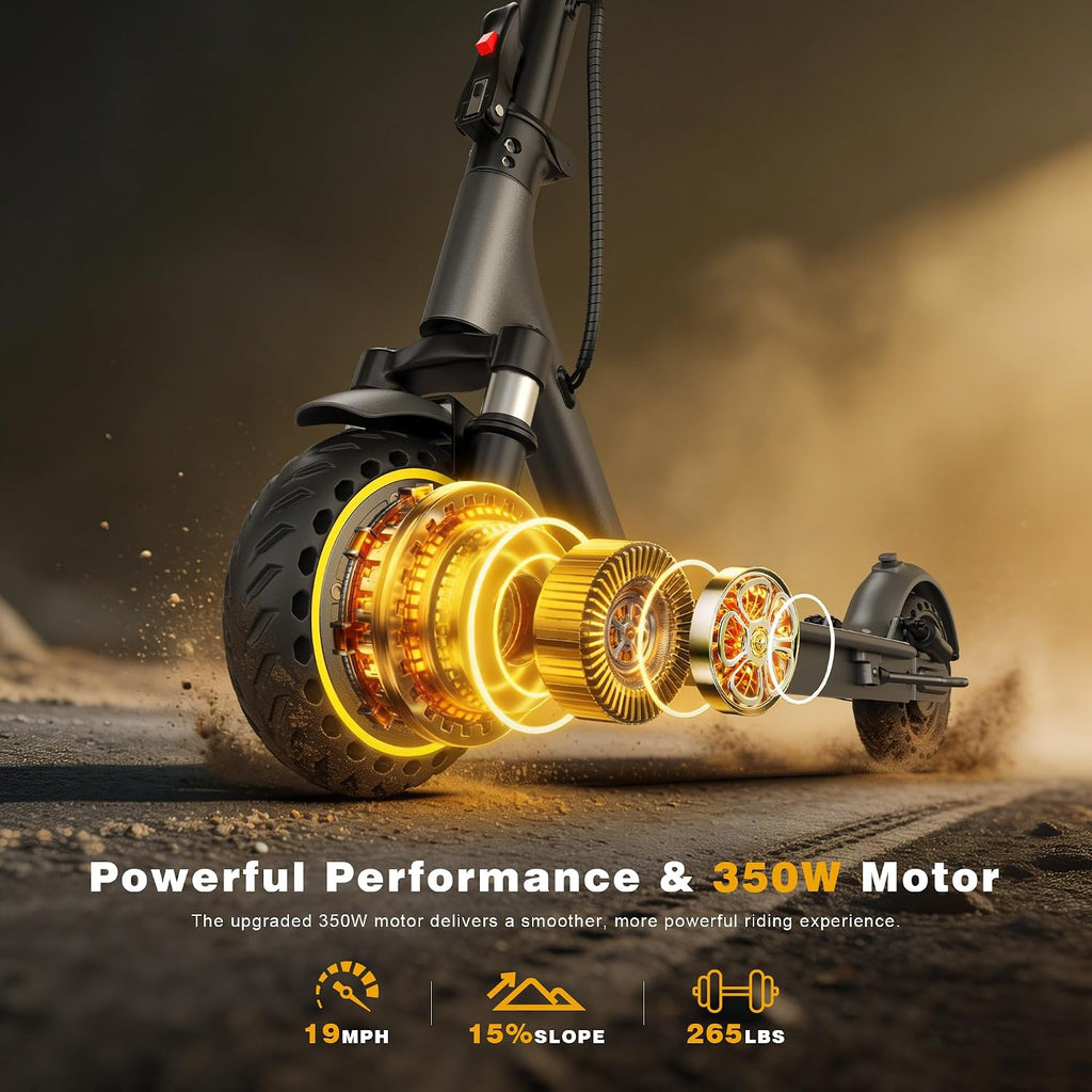 Electric Scooter for Adults，Top Speed 19/22 MPH，Range 19/22/28 Miles，8.5”/10" Tires