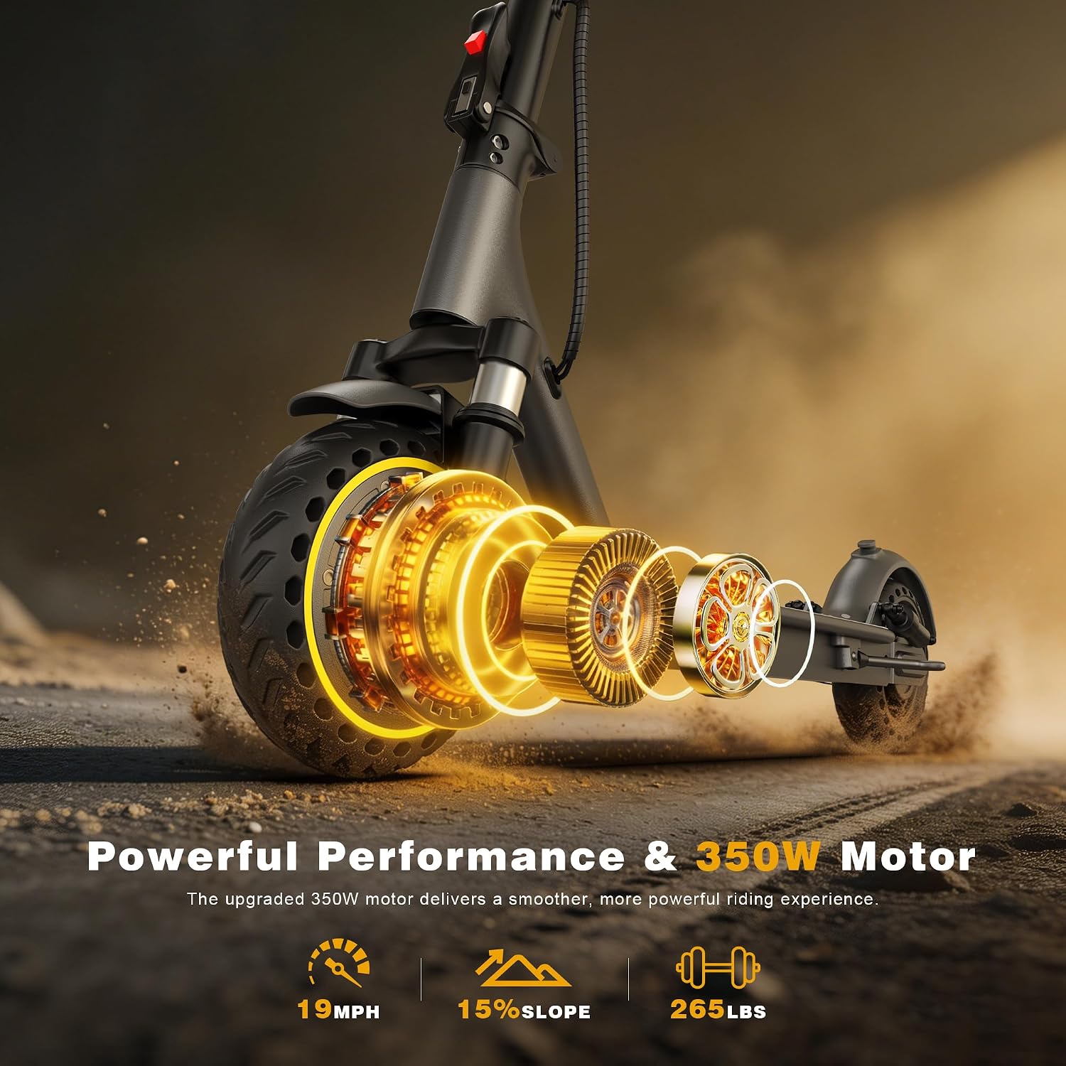 Electric Scooter for Adults，Top Speed 19/22 MPH，Range 19/22/28 Miles，8.5”/10" Tires