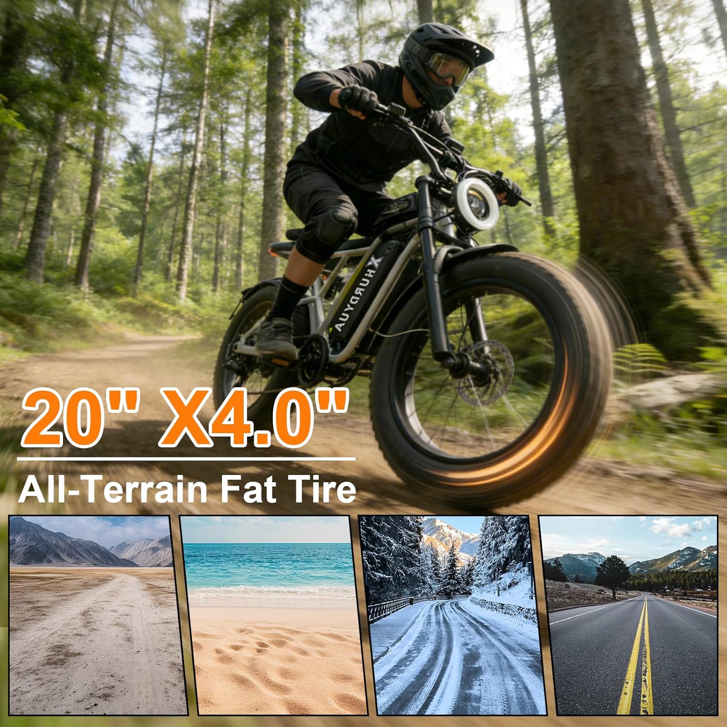 1500W Peak Electric Dirt Bike for Adults – 33 MPH Fat Tire E-Bike with Dual Suspension, Up to 70 Miles Range