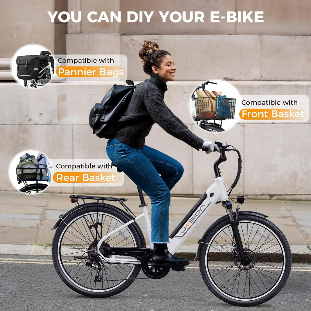 26" Electric Commuter Bike for Adults – 1200W Motor, 28 MPH Top Speed, 40–62 Mile Range