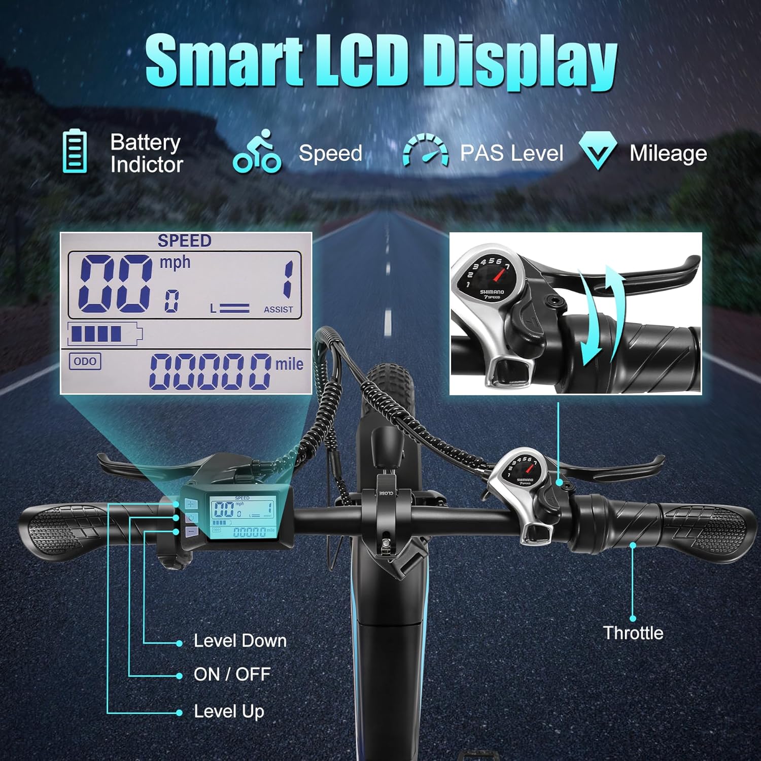 Step-Through Fat Tire Electric Bike for Adults – 20" All-Terrain E-Bike with Removable Power System & Long-Range Performance