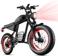 Adult Electric Fat Tire Bike, Up to 37 MPH, Long-Range All-Terrain E-Bike, 20" Off-Road Tires, Mountain, Snow & Sand Ready