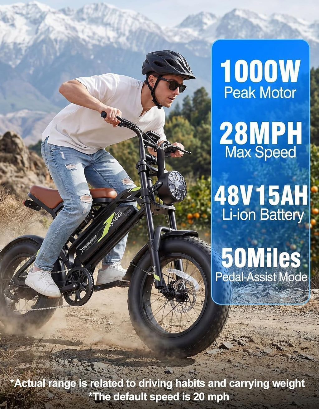 16" Fat Tire Electric Bike for Adults – Full Suspension E-Bike with Dual Disc Brakes & All-Terrain Performance