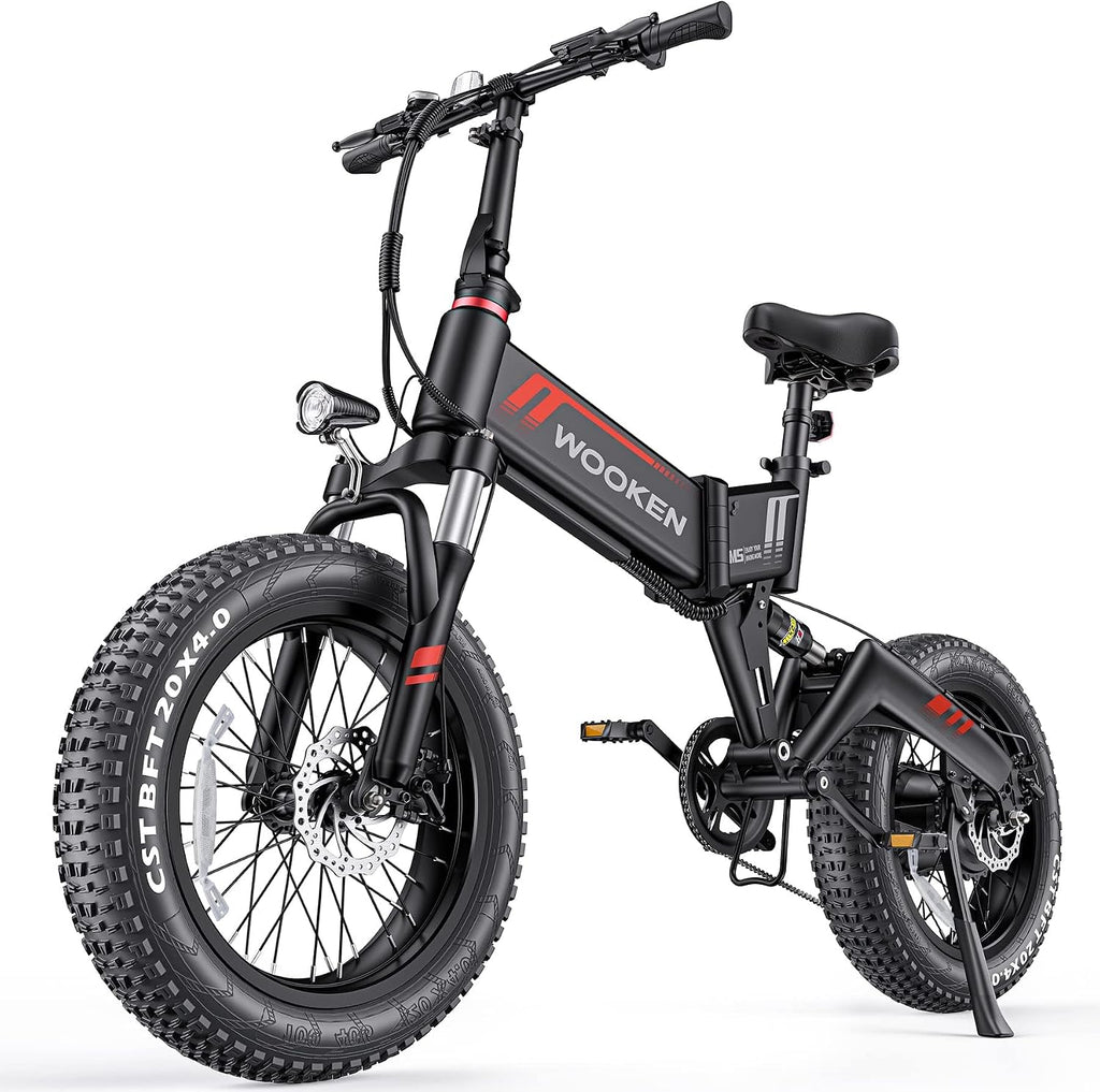 20" Fat Tire Folding Electric Bike for Adults with 1000W Peak Motor, 7-Speed Gear System, Shock Absorber & Up to 20 MPH