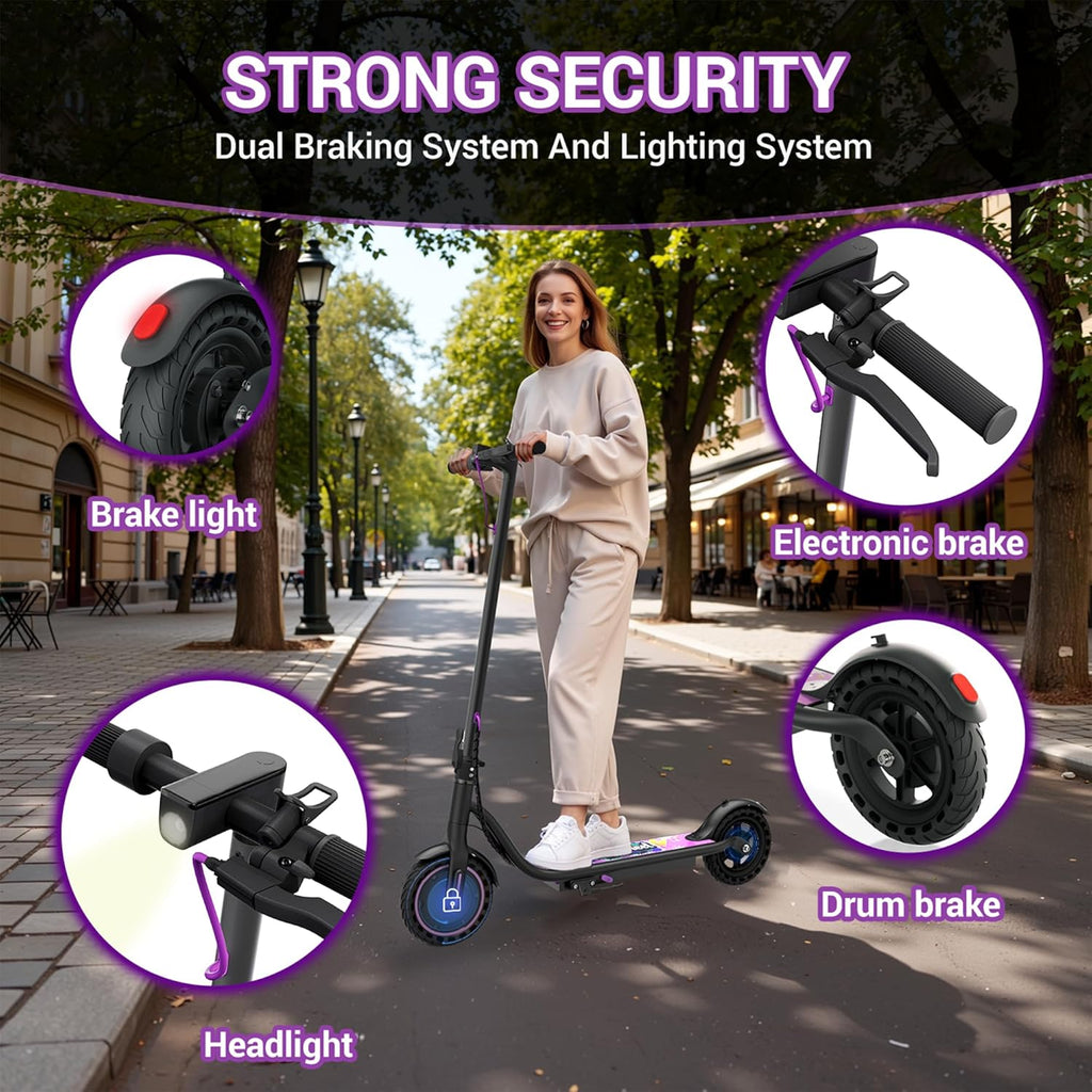 Electric Scooter for Adults, Folding E Scooter with 350W/500W Motor 16/24 Mph Top Speed