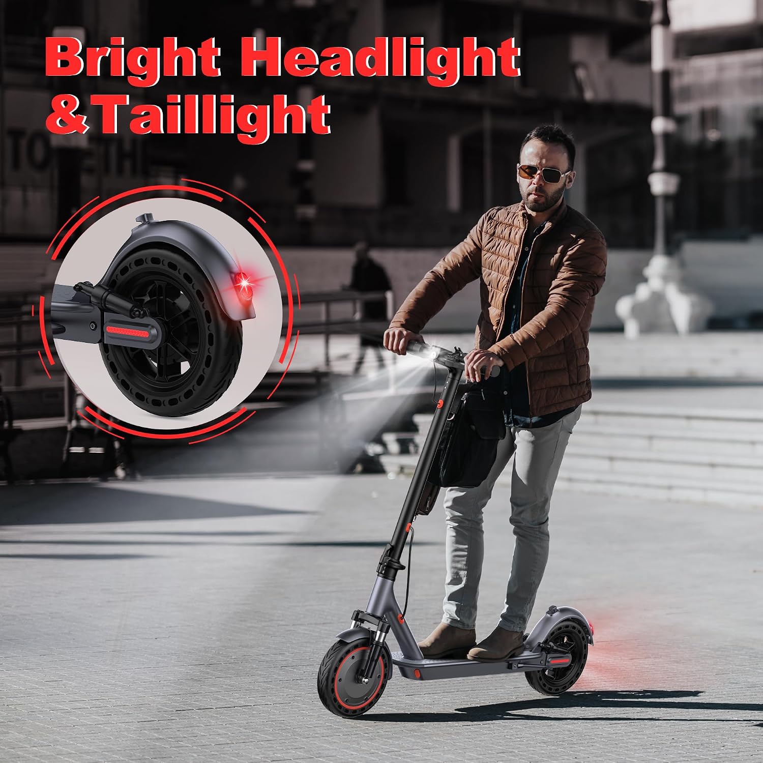 Electric Scooter, 8.5" /10" /14" Tire, 16/19/22 Mph Top Speed, 12/16/21/27/28/49/50 Miles Long Range, Folding Escooter