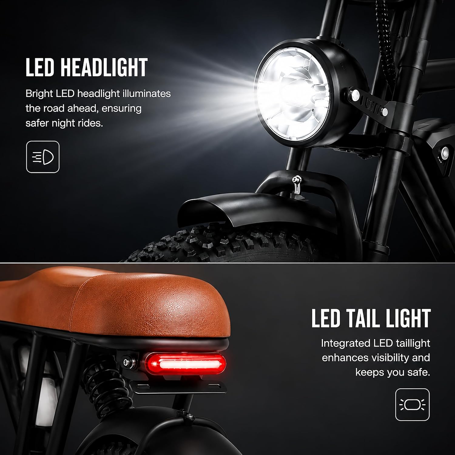 1500W Peak Electric Bike for Adults – 33 MPH Fat Tire E-Bike, Up to 75 Miles Range, Full Suspension, 7-Speed