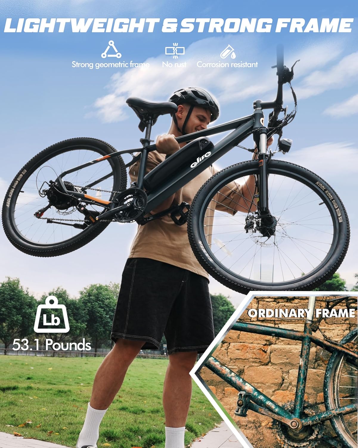 Electric Mountain Bike for Adults & Teens, 1200W Peak Motor, 21-Speed Drivetrain, Up to 55-Mile Range, 27.5" All-Terrain E-Bike