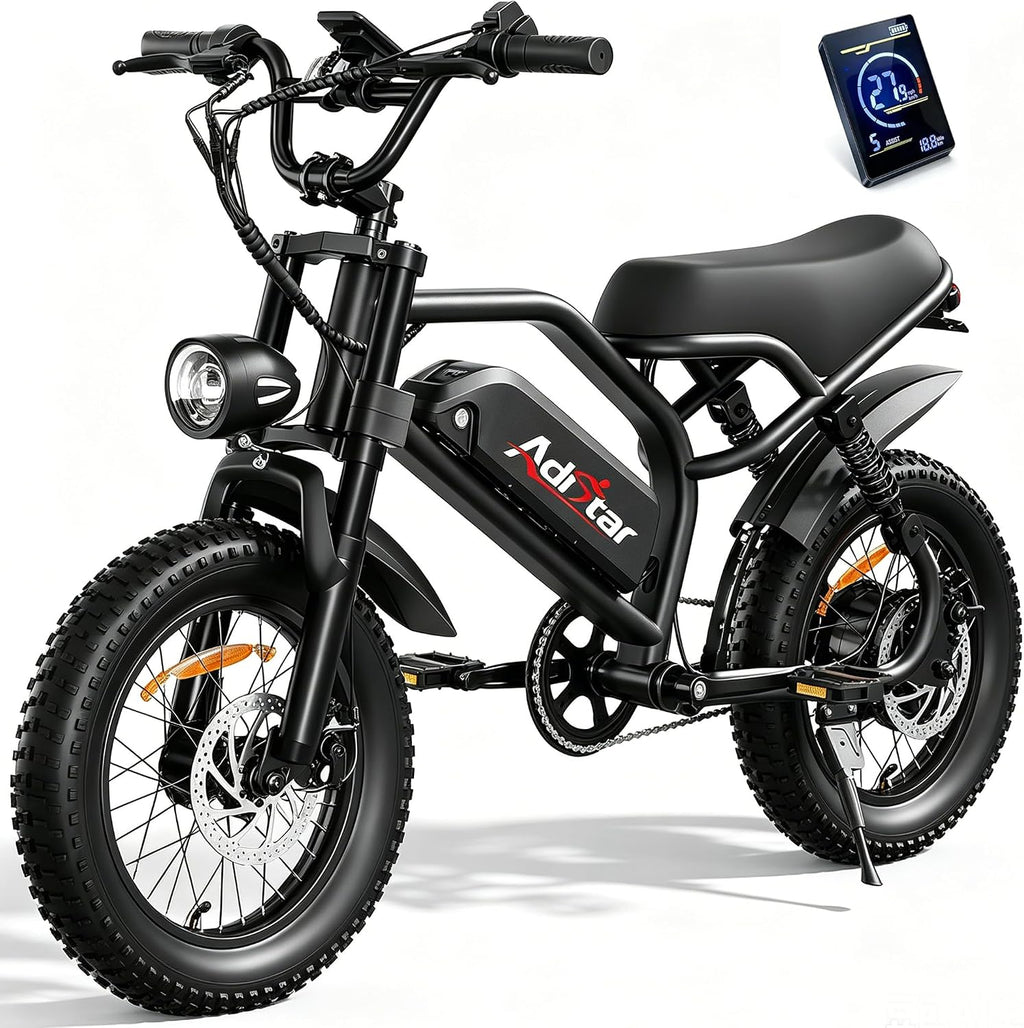 16-Inch Fat Tire Electric Bike for Adults, Full Suspension All-Terrain E-Bike, Long-Range Commuter & Outdoor Electric Bicycle