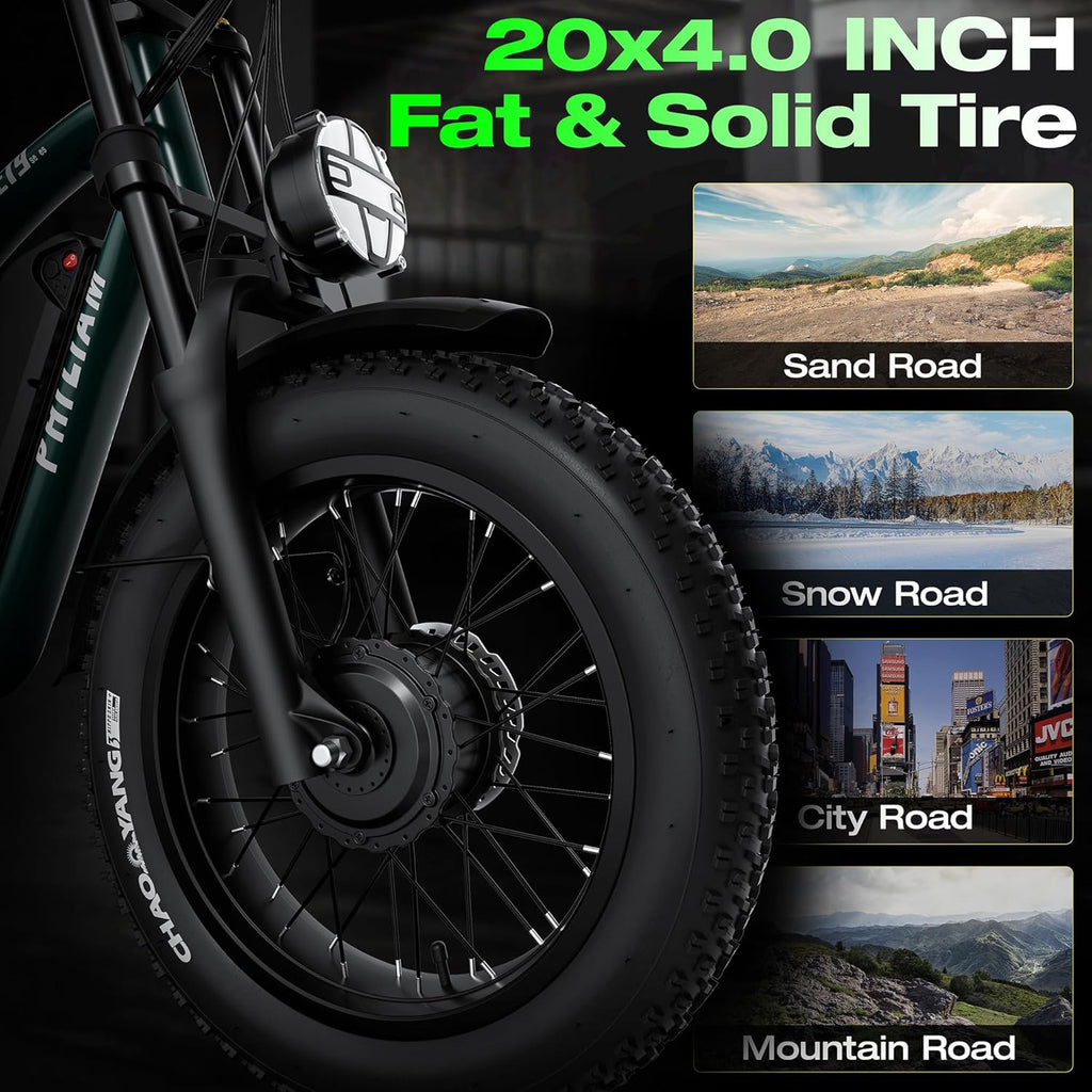 3000W Dual Motor Electric Bike for Adults – Dual Battery Cargo E-Bike, Up to 200 Miles Range, 31 MPH All-Terrain Fat Tire Bike