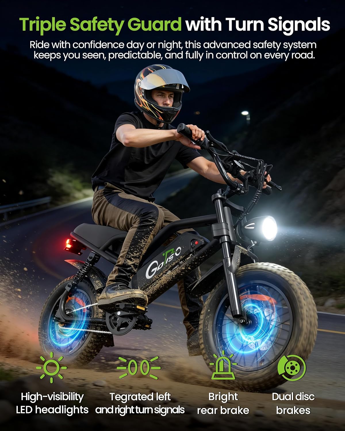 1500W Peak Electric Bike for Adults & Teens – 16-Inch Fat Tire All-Terrain E-Bike with Full Suspension & Up to 65-Mile Range