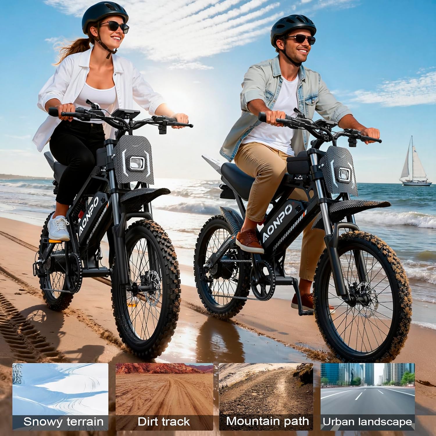 17" Electric Bike for Adults & Teens with 2000W/3000W Peak Motor, Up to 33 MPH, 100–120 Miles Range & Off-Road Design
