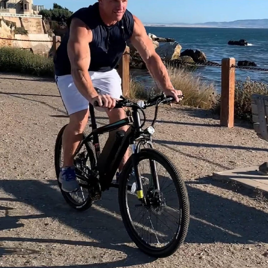 26" Electric Mountain Bike for Adults with Front Suspension – Up to 19.8 MPH, 50-Mile Range