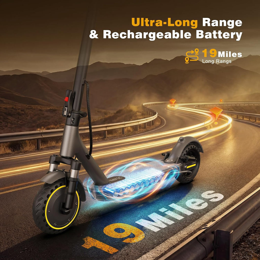 Electric Scooter for Adults，Top Speed 19/22 MPH，Range 19/22/28 Miles，8.5”/10" Tires
