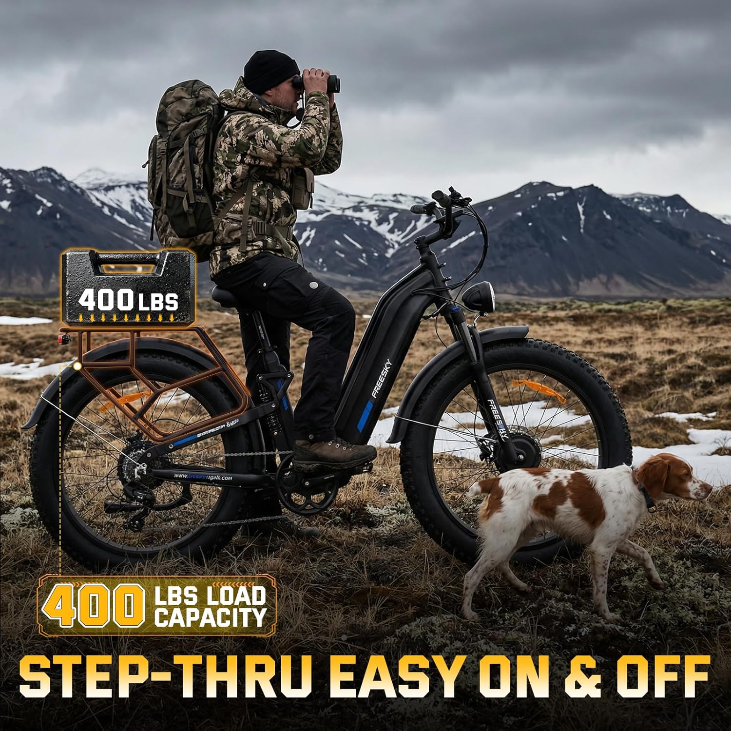 Dual Motor Electric Mountain Bike for Adults, 3500W Peak Power, Full Suspension, 26" Fat Tire Long-Range E-Bike