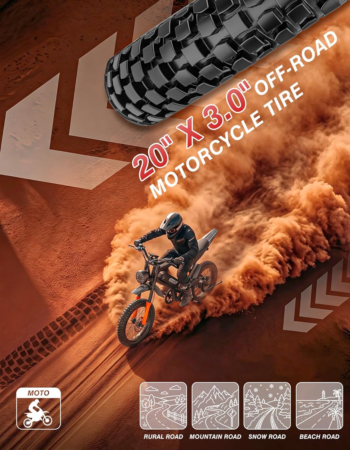 Electric Off-Road Bike for Adults, Full Suspension All-Terrain E-Bike, Hydraulic Brakes, Multi-Speed Drivetrain