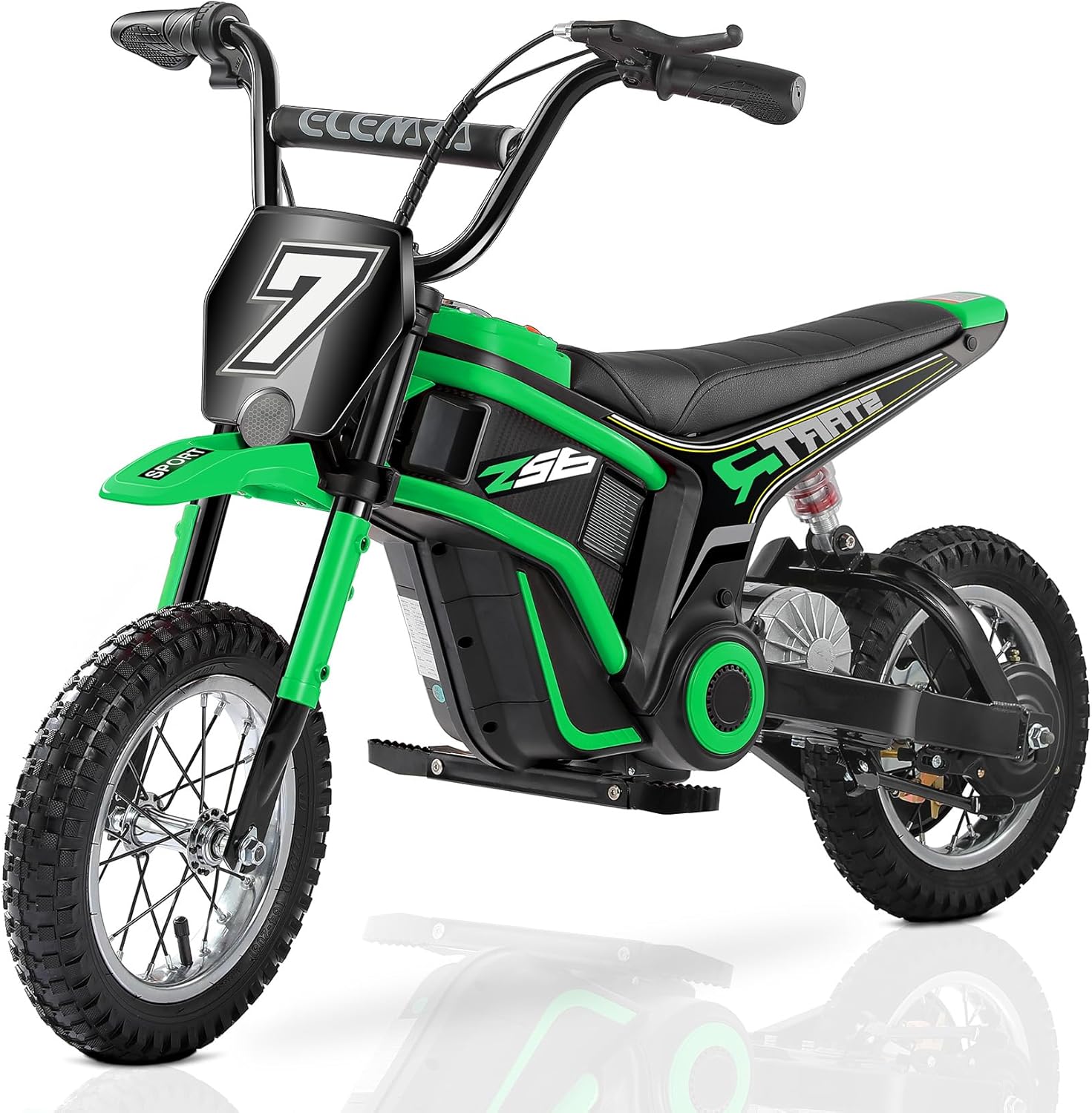 Electric Dirt Bike for Kids – 350W Ride-On Motorcycle with 12” Air Tires, 3-Speed Control & LED Display
