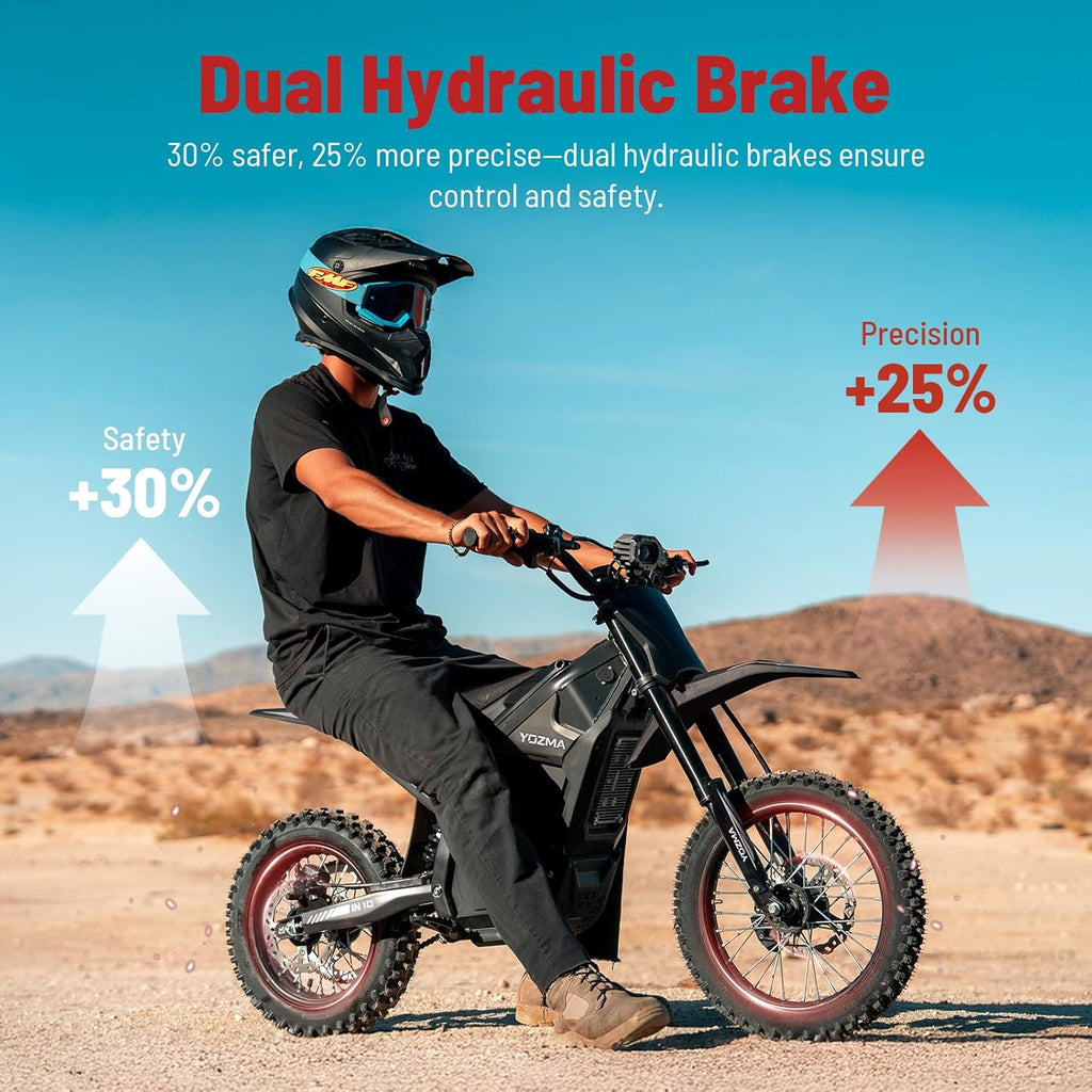 2600W Electric Dirt Bike for Teens & Adults – 40 MPH Off-Road E-Motorcycle with Hydraulic Brakes & Full Suspension