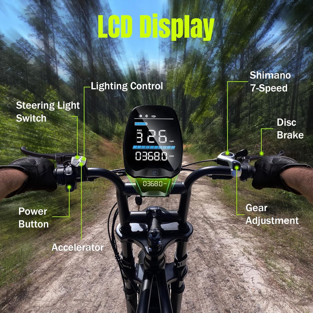 20" Fat Tire All-Terrain Electric Bike for Adults – 1500W Peak Power, Long-Range Off-Road E-Bike