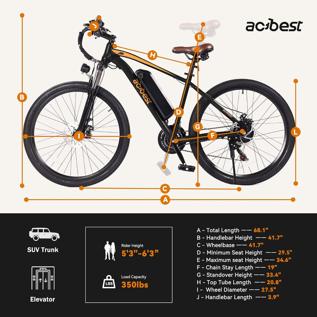 1200W Peak Electric Mountain Bike for Adults – 21-Speed E-Bike, 20+ MPH Top Speed, Up to 55 Miles Range