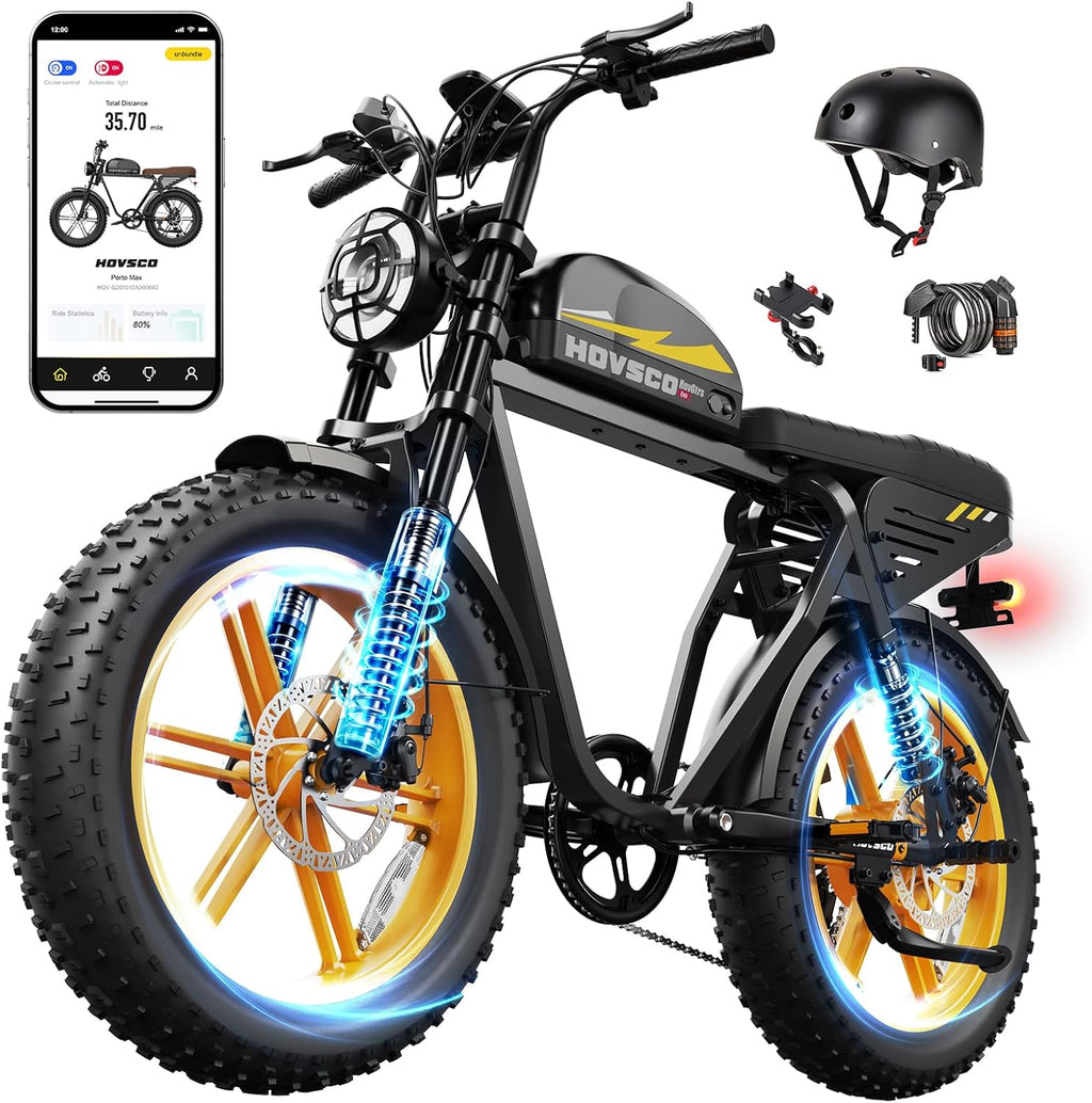 20" Fat Tire Electric Bike for Adults – All-Terrain E-Bike with Hydraulic Disc Brakes & Long-Range Capability