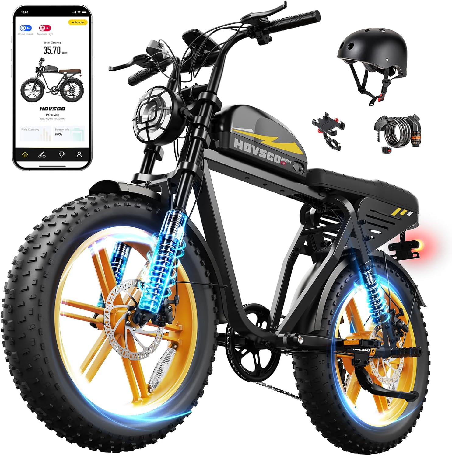 20" Fat Tire Electric Bike for Adults – All-Terrain E-Bike with Hydraulic Disc Brakes & Long-Range Capability