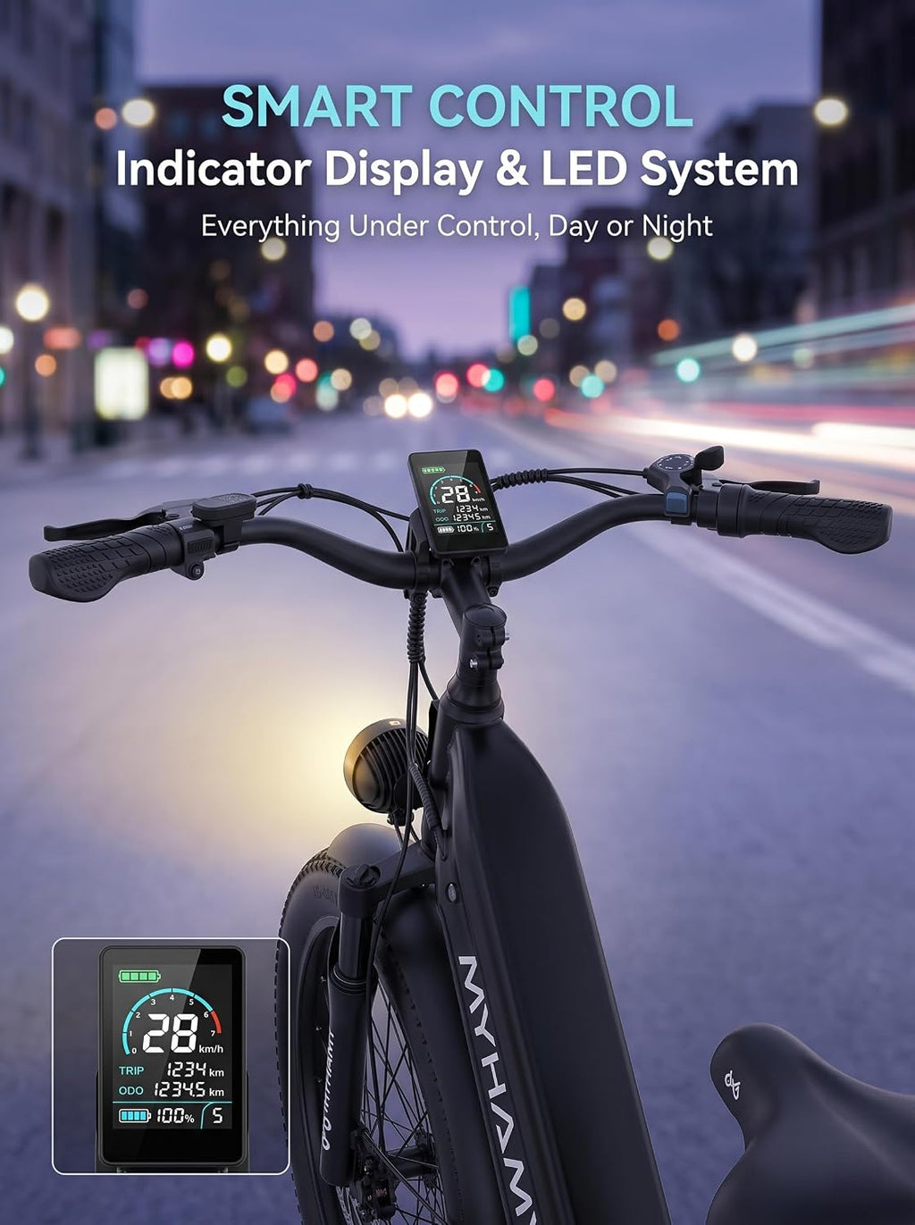 24-Inch Fat Tire Electric Bike for Adults, Step-Through All-Terrain E-Bike with Full Suspension, Long-Range Commuter Bicycle