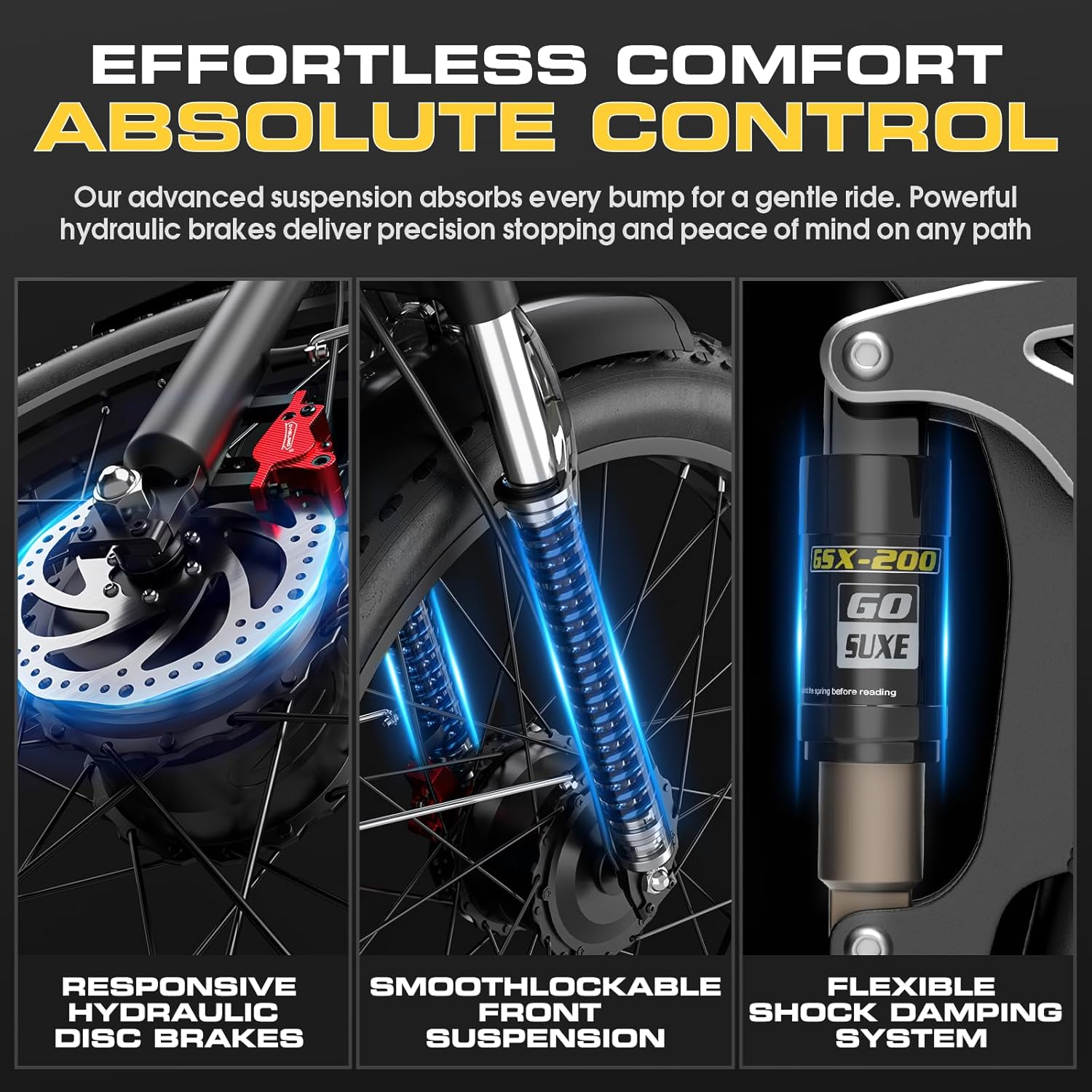 Dual Motor Electric Bike for Adults, Full Suspension Fat Tire All-Terrain E-Bike, Up to 100-Mile Range, 26-Inch Wheels, Heavy-Duty 400 lb Capacity