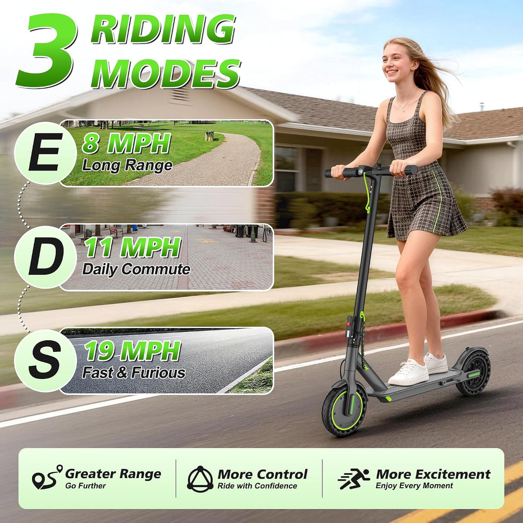Electric Scooter, 350W/500W/800W/1000W/250W Powerful Motor & 19/22/ 9 MPH