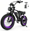 20" Fat Tire Electric Mountain Bike for Adults with 1500W/2000W/3000W Peak Motor, Full Suspension, Hydraulic Disc Brakes & 7-Speed Gear System