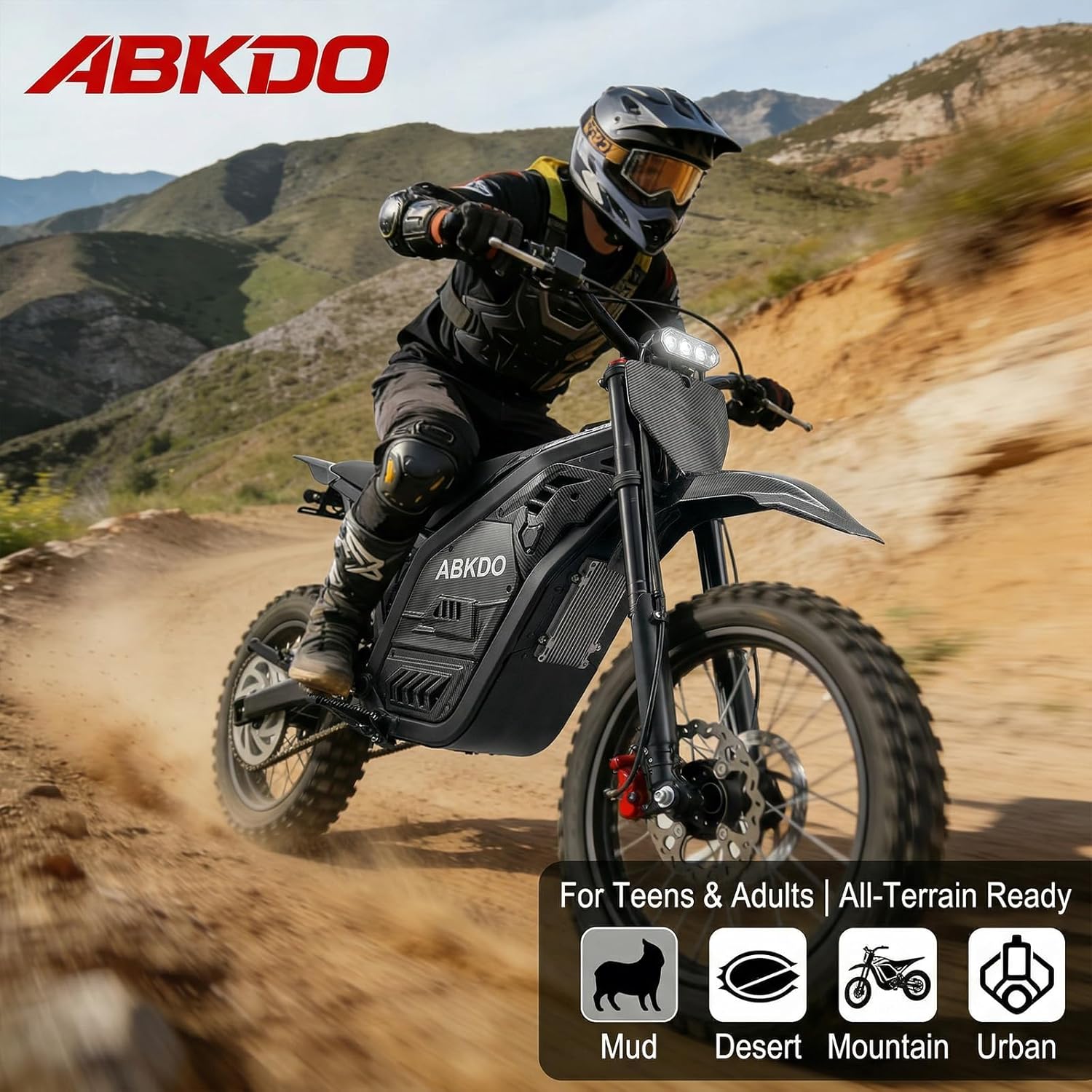 4000W Peak Electric Dirt Bike for Teens & Adults – 45 MPH Off-Road E-Motorcycle with Reverse Function, Disc Brakes & Up to 40-Mile Range
