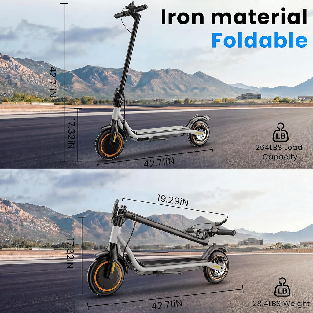 Electric Scooter - Electric Scooter Adults, 1000W/500W Motor, 25/21/18 MPH, 10''/8.5'' Tires