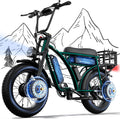 3000W Dual Motor Electric Bike for Adults – Dual Battery Cargo E-Bike, Up to 200 Miles Range, 31 MPH All-Terrain Fat Tire Bike