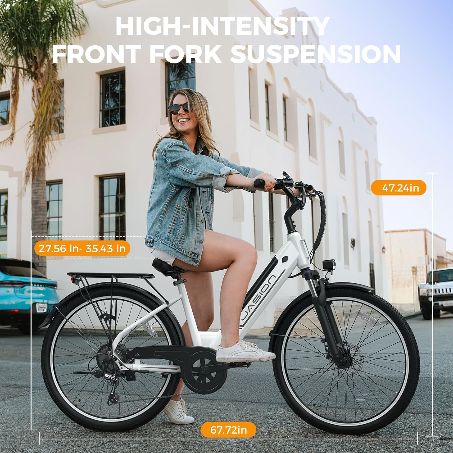 26" Electric Commuter Bike for Adults – 1200W Motor, 28 MPH Top Speed, 40–62 Mile Range