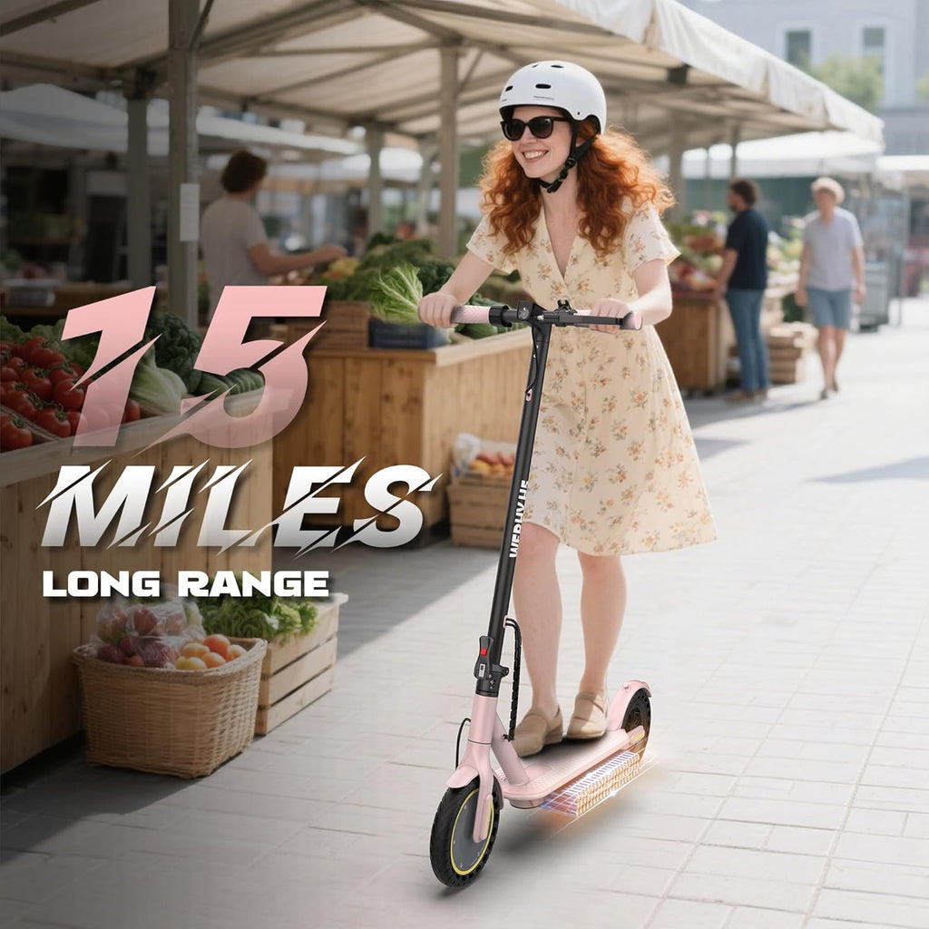 Electric Scooter, 500W/350W/800W/1000W Motor & 10"/8.5" Solid Tires, Up to 22/19 MPH & 28/25/15 Miles Range
