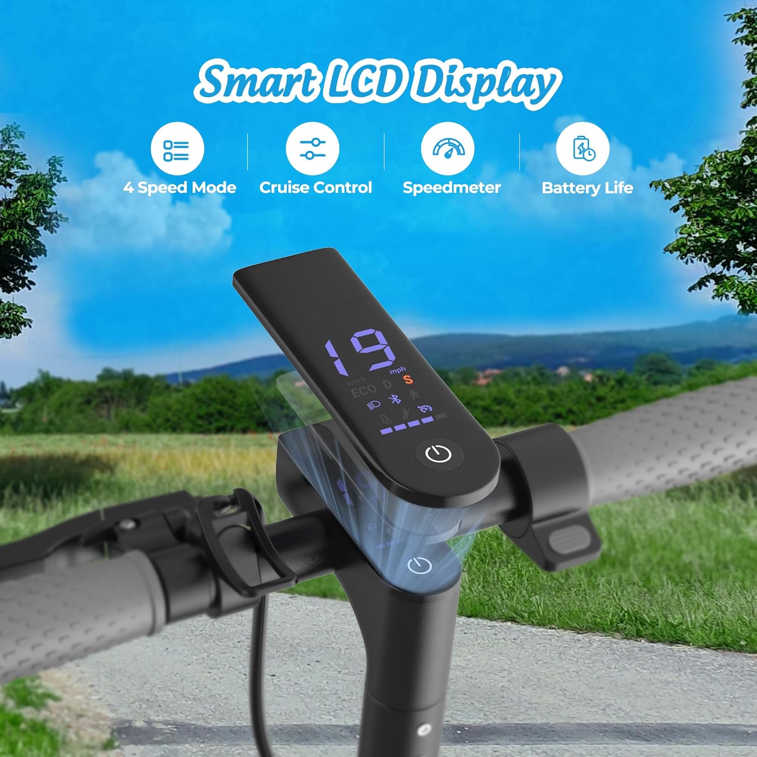 Electric Scooter for Adults – 350W/500W Motor, 19 MPH/22Mph Top Speed